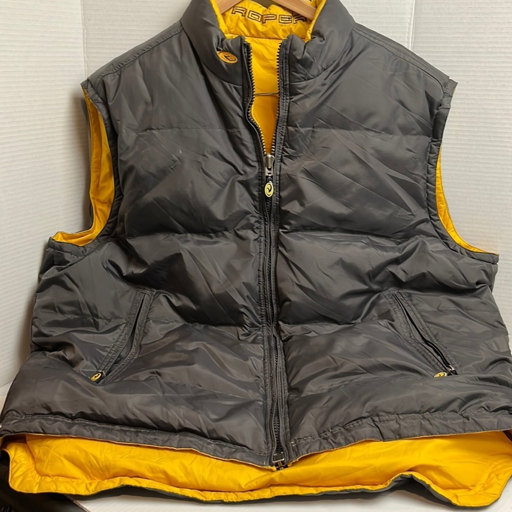ROPER down fill puffer vest reversible XXL